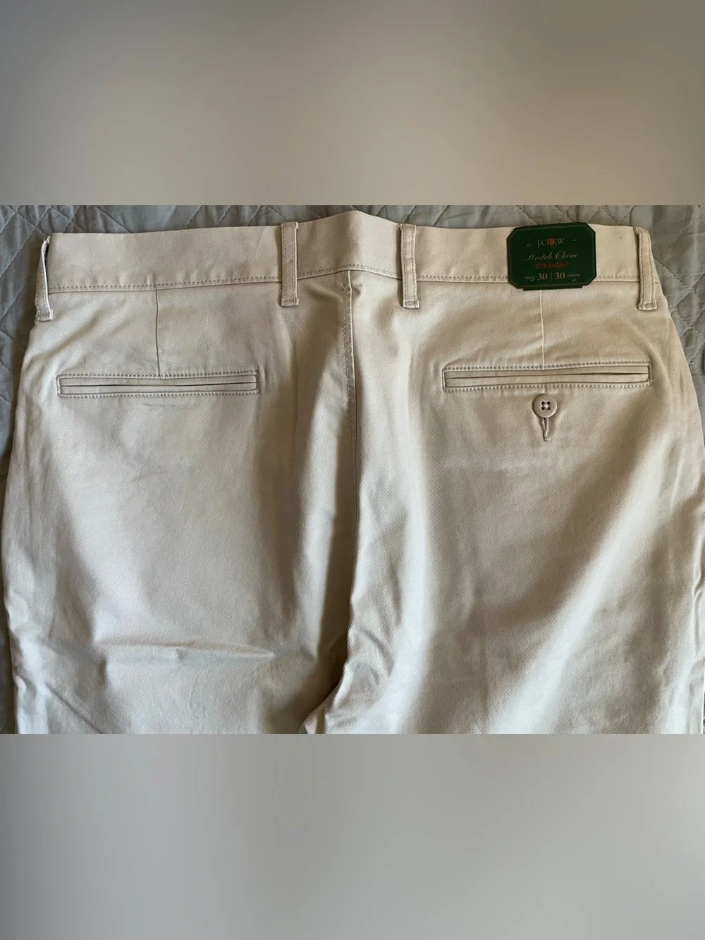 J. CREW stretch chino pant in Stone Size 30/30 NWT $98 CR317